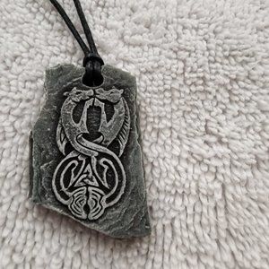 Celtic Seahorse Stonelike Necklace